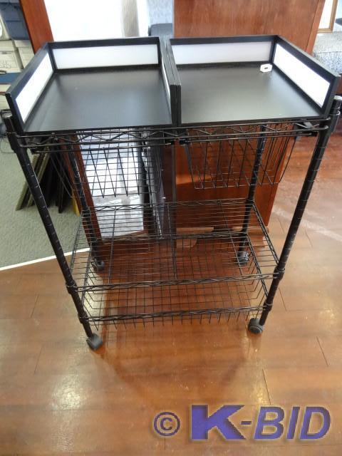 lot 55 image: Cart on wheels with 2 drawers. 23 x...