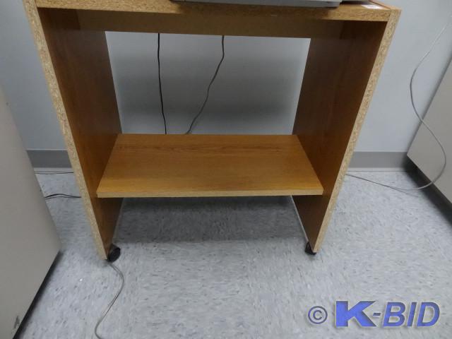 lot 80 image: Microwave cart on wheels. 25 x 15 x...