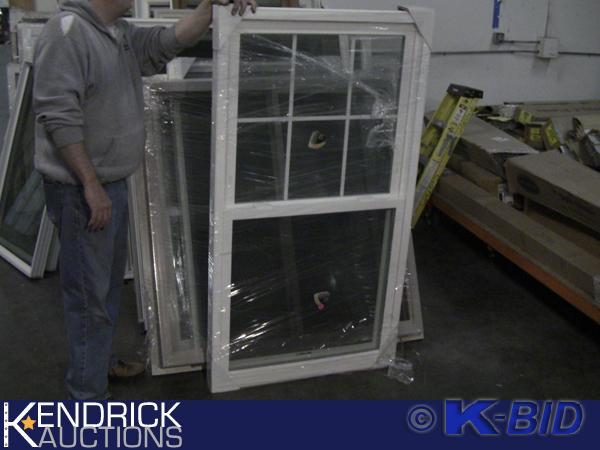 lot 113 image: 1 Lindsay Vinyl Framed Double Hung Window with Grid on Top
