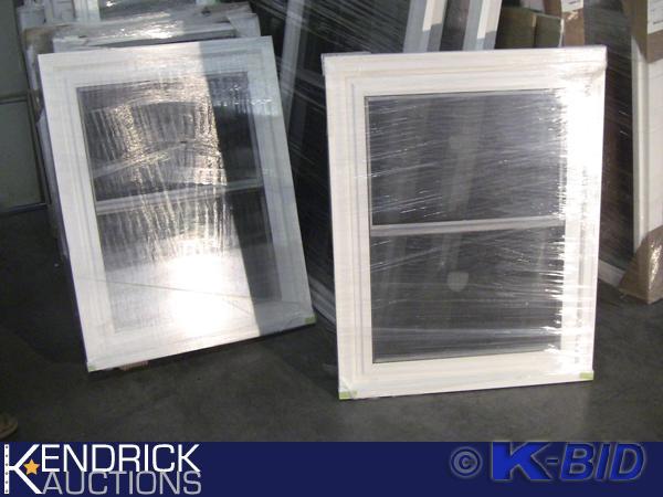 lot 141 image: 2 Lindsay Vinyl Framed Double Hung Windows