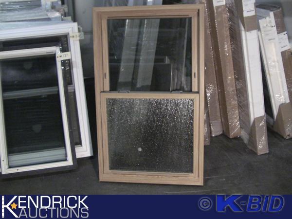 lot 165 image: 1 Lindsay Vinyl Framed Double Hung with Rain Glass Bottom Window