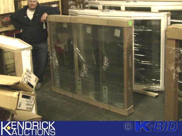 lot 177 image: 1 Marvin Integrity Vinyl Framed with Wood Jamb 3 Lite Casement Window