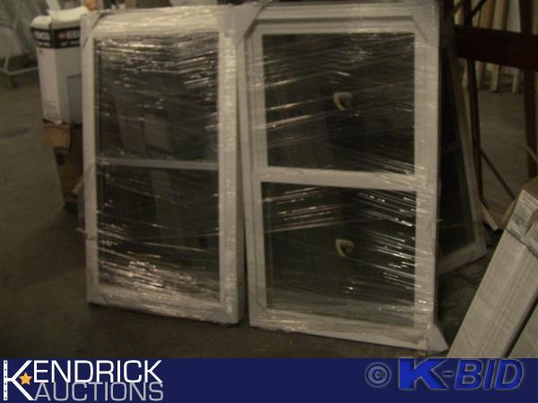 lot 185 image: 2 Lindsay Vinyl Framed Double Hung Windows
