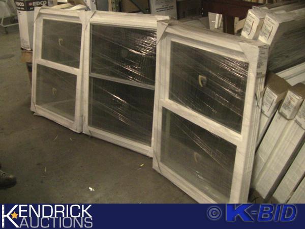 lot 186 image: 3 Lindsay Vinyl Framed Double Hung Windows