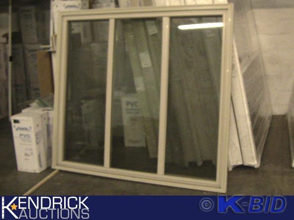 lot 188 image: 1 Lindsay Vinyl Framed 3 Lite Slider Window
