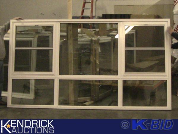 lot 194 image: 1 Lindsay Vinyl Framed 3 Lite Double Hung with Lower Transom Window