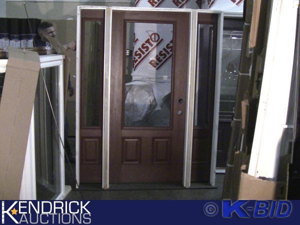 lot 198 image: 1 ProVia Left Hand Swing Entry Door With Right and Left Side Lights
