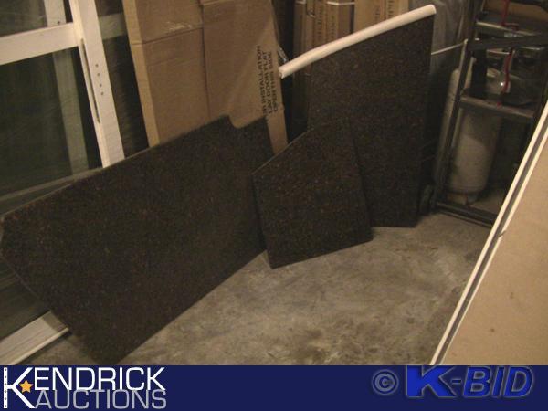 lot 209 image: Lot of 3 Brown Granite Slabs