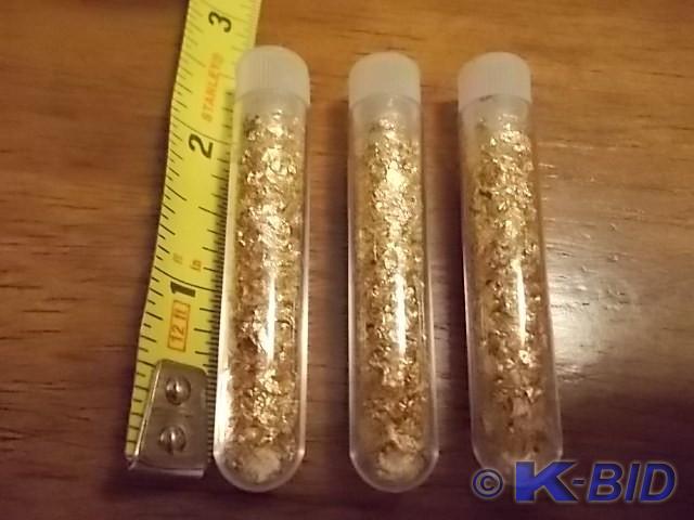 3-Vials Of Real Gold Flake