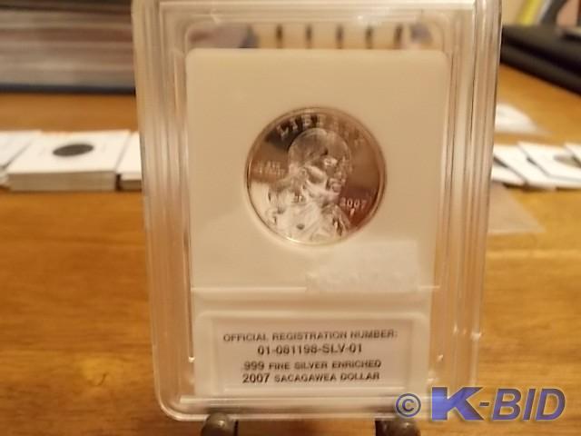 2007 Sacagawea Dollar .999 Fine Sil...