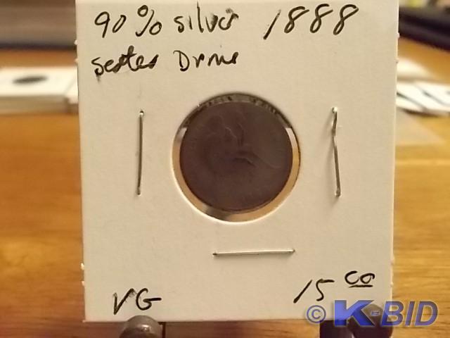 1888 Seated Liberty Dime VG