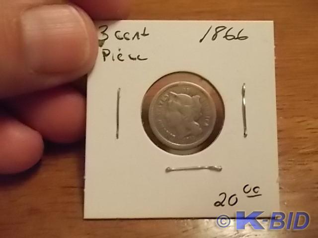 1866 3-Cent Piece F