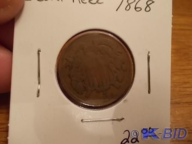 1868 2-Cent Piece VG