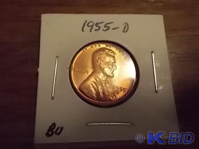 1955 D Lincoln Cent BU