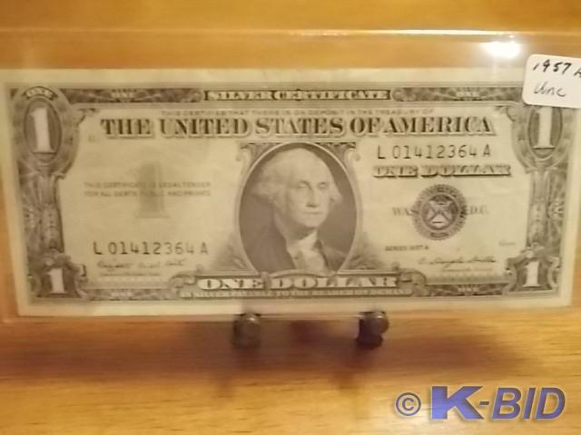 US Silver Certificate 1957 A UNC