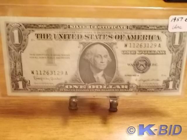 US Silver Certificate 1957 B UNC