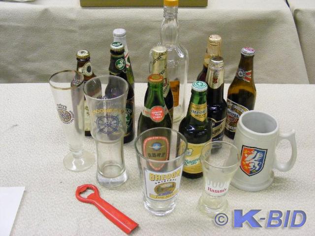 Collectible Beer Glasses and Bottle...