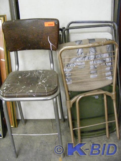 High Stool and folding chairs