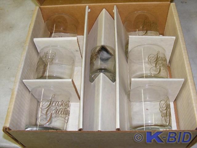 Set of Seasons Greetings glasses