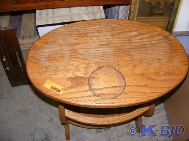 side table with magazine rack, stai...