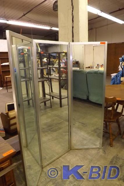 Large full length hinged mirror, 3 ...