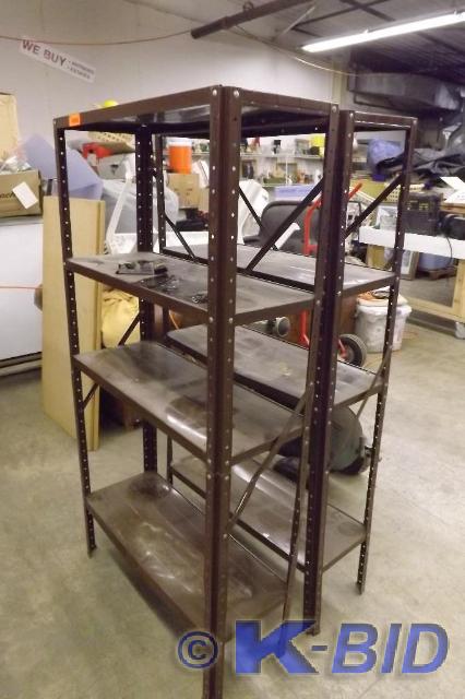 Two Metal Garage Shelves, brown 30...
