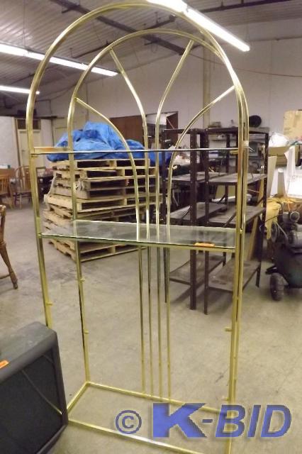 Metal and Glass Shelving Unit, miss...