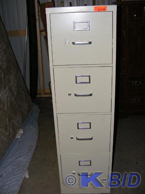 4 drawer filing cabinet, tan