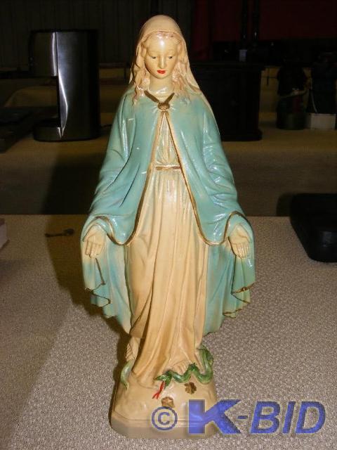 Statue of Mary, damage to head appr...