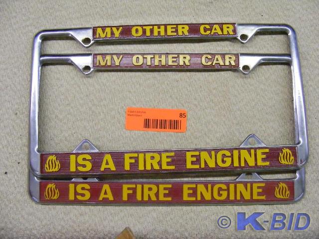 License Plate holders for a fireman
