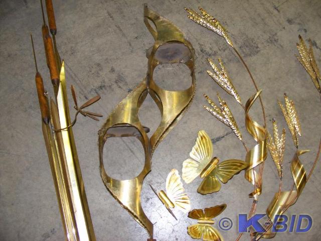 Home Interior Brass Wall Decor Catt...