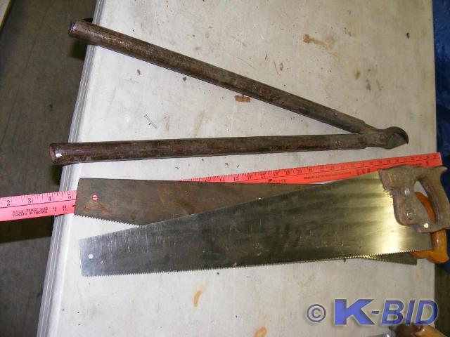 Lot of Misc Tools, Saws, yard stick...