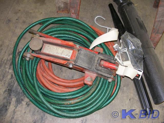 Misc Lot, two garden hoses and jack