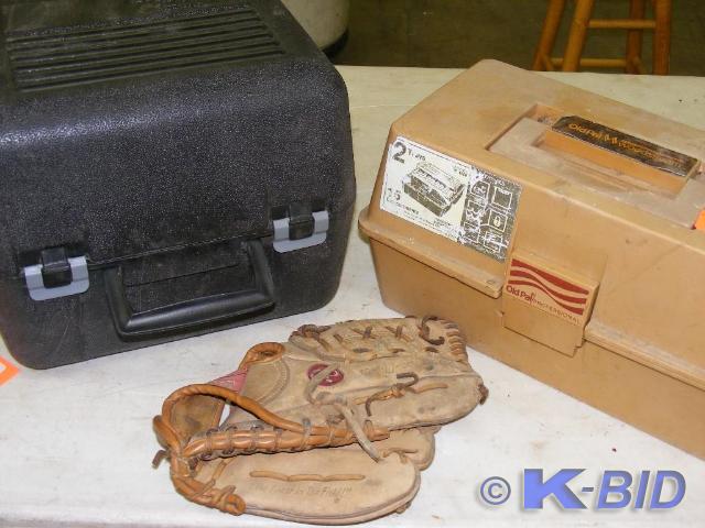 Baseball Glove Tackle Box with a fe...