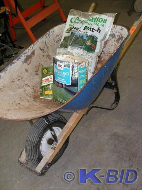Wheel Barrow and contents of grass ...