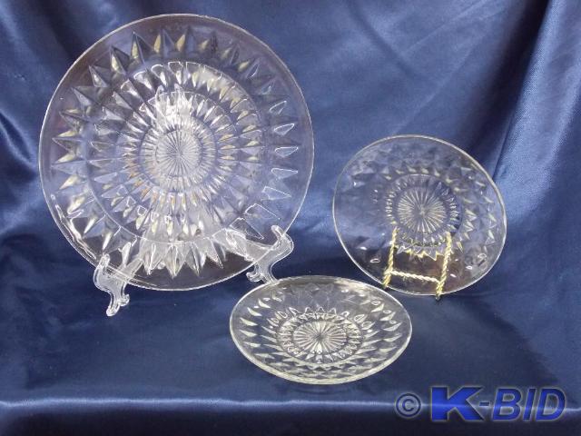 Diamond Raised Plate 9in diam AND 2...