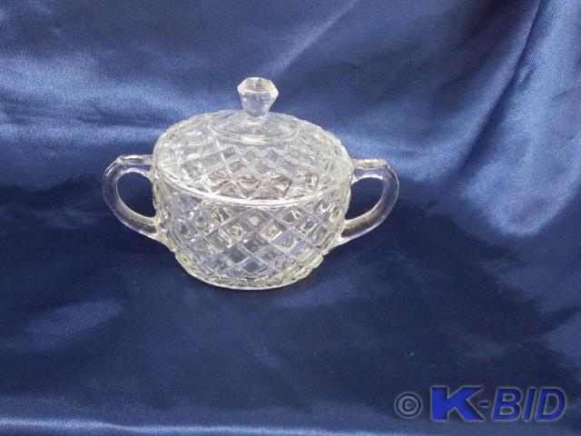 Diamond Cut Sugar Bowl With Lid App...