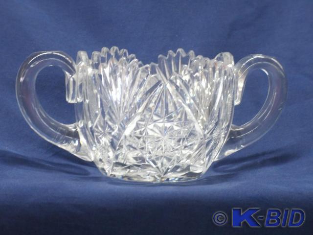 Crystal sugar bowl 3.5 inches in di...