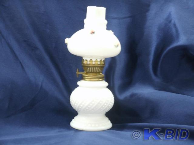 Mini Milk Glass Oil Lamp Approx&nbs...