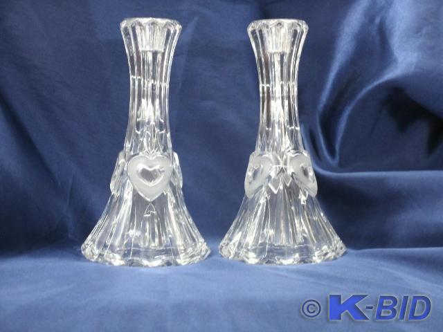 Pair of Crystal Candle Stick with H...