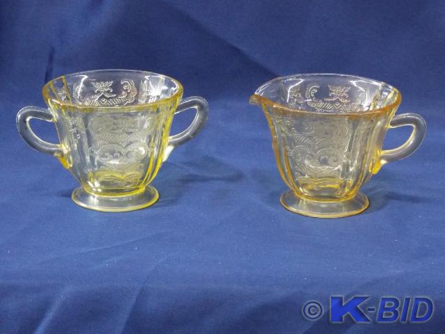 Madrid Pattern Amber Depression Gla...