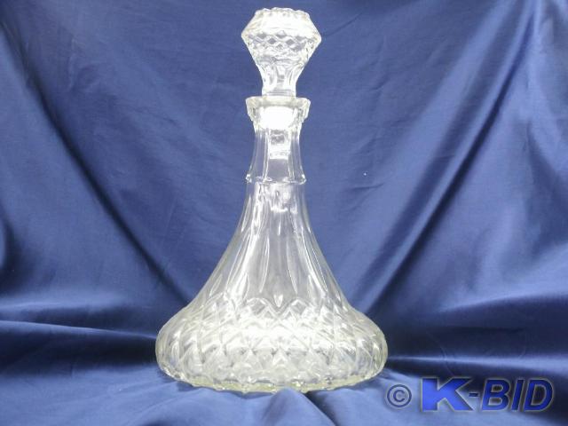 Diamond Cut Decanter 11 inches high