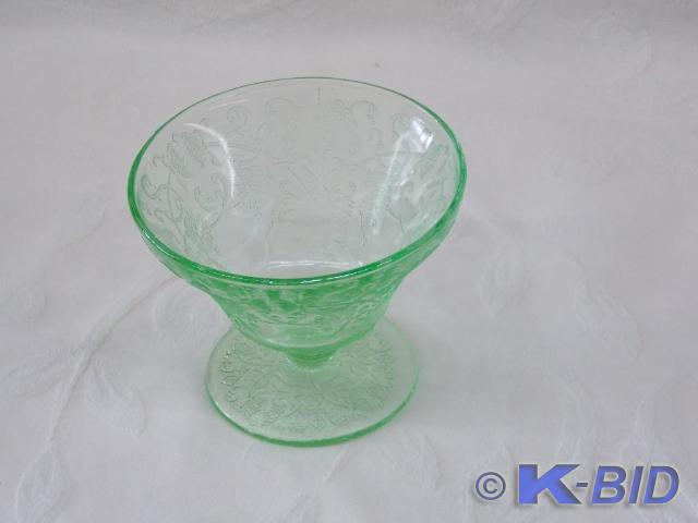 Green Depression Glass Sherbet Cup ...