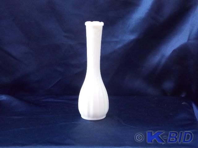 Milk glass vase approx 8 inch