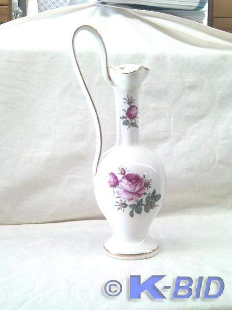 Porcelain Pitcher with rose motif g...