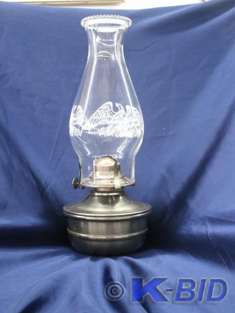 Oil Lamp with Eagle chimney approx ...