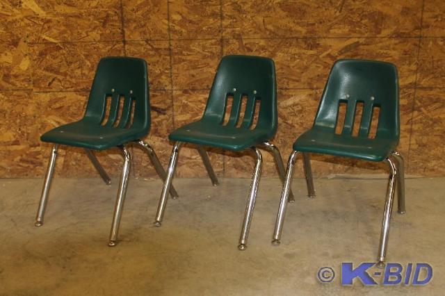 lot 162 image: -Lot of 3 VIRCO small chairs (dark ...