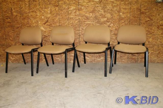lot 180 image: -Lot of 4 HON cushioned chairs -18...