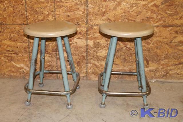 lot 195 image: -Lot of 2 small art stools â-...