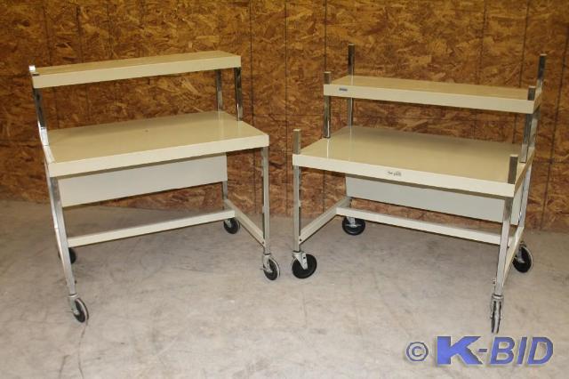 lot 231 image: -Mobile computer desks  carts with...